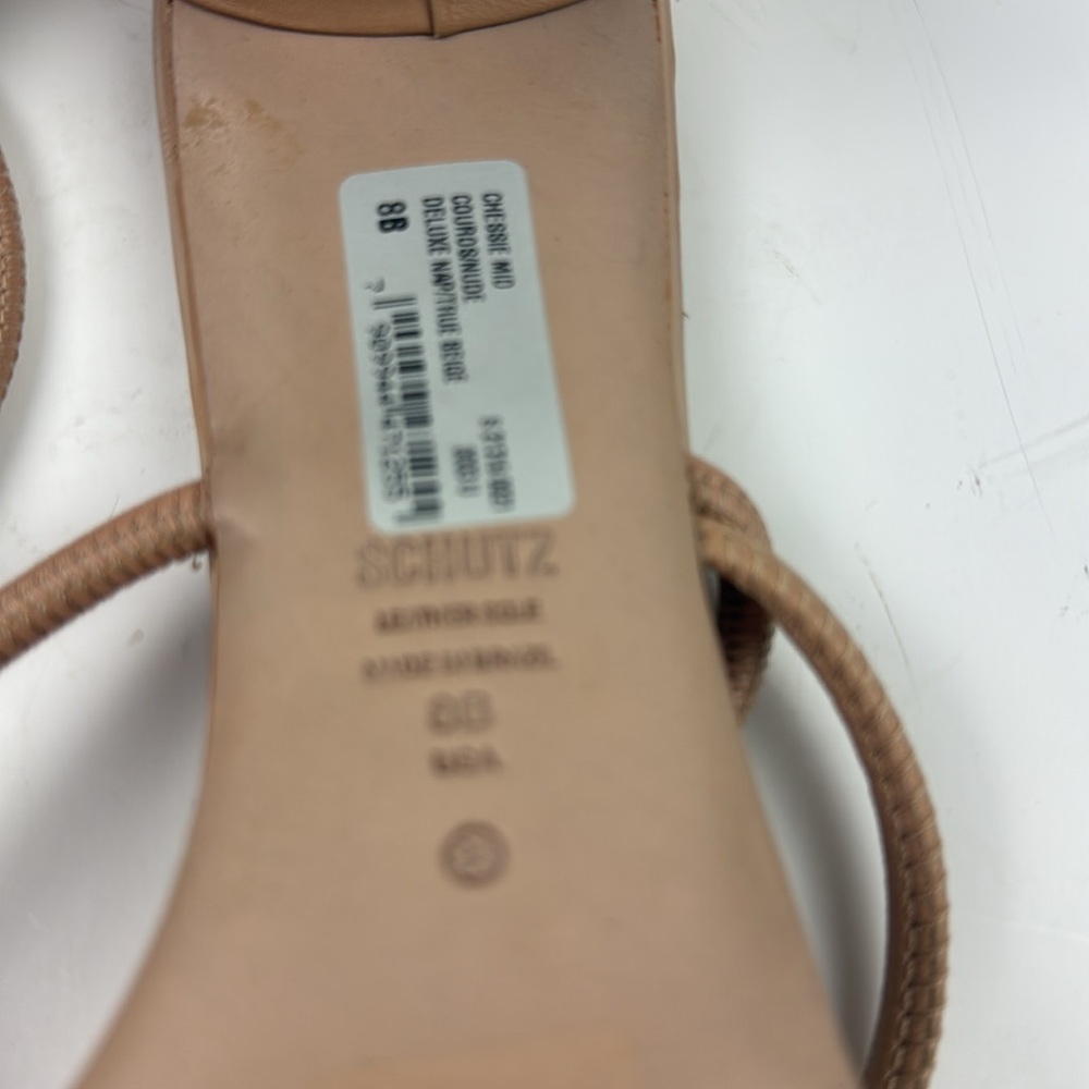Schutz Chessie Mid Sandal in True Beige - Picture 9 of 9